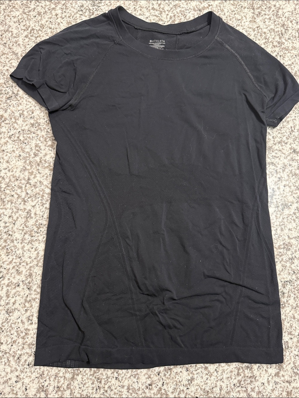 Athleta Black Short Sleeve Active Tee